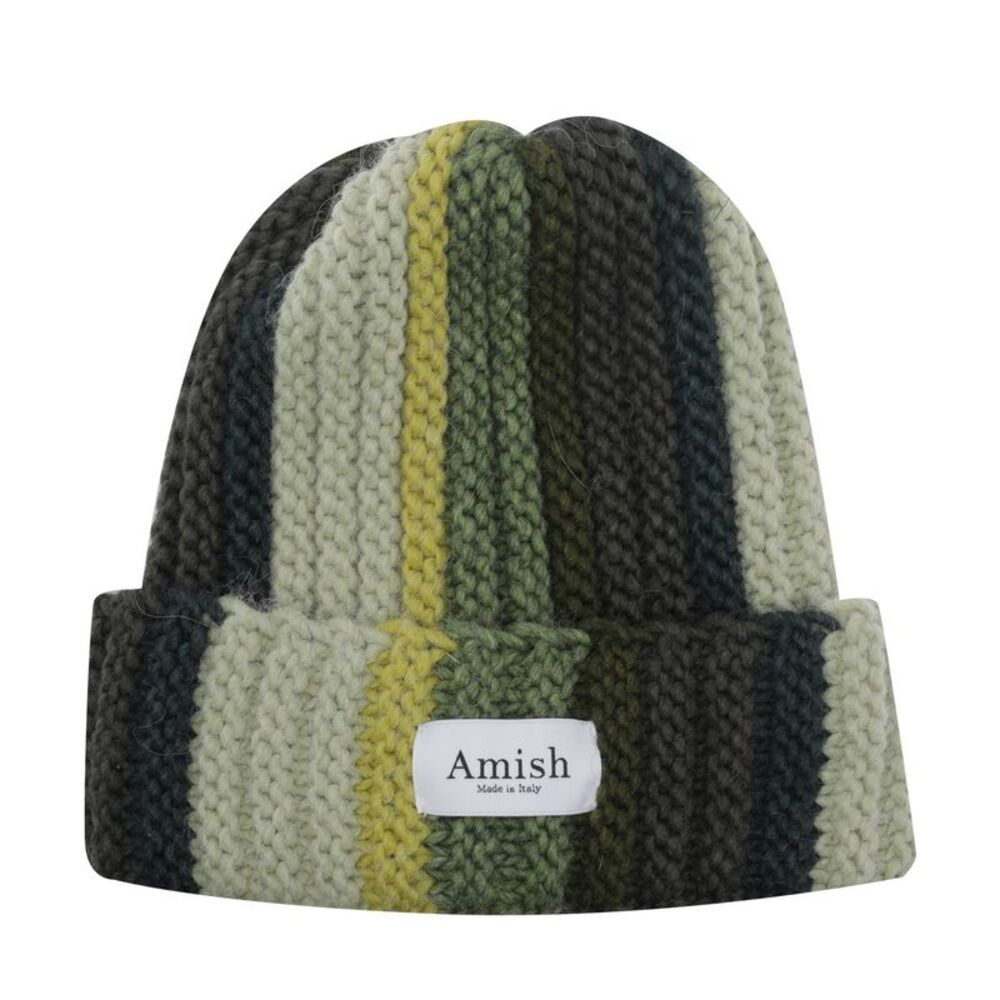Amish Men Logo Multistriped Wool Hat